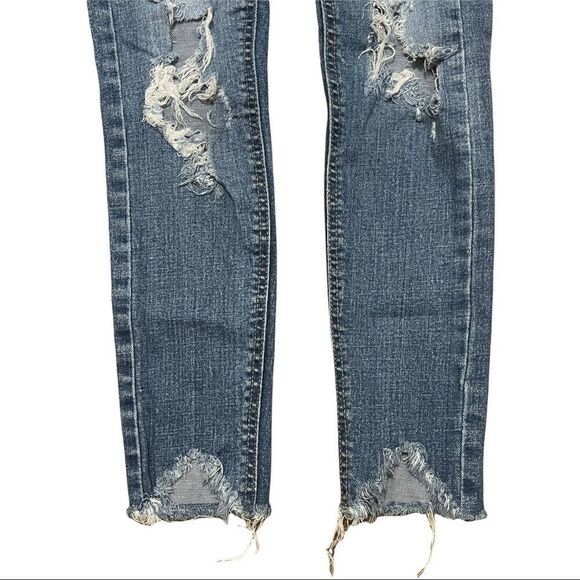 Bakerstreet Distressed Skinny Raw Hem Jeans SIZE 26 - Picture 6 of 15